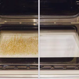 Das ist mein Geheimnis für saubere und glänzende Ofentüren. Sie werden wie neu, ohne mühsames Schrubben und Anstrengung.